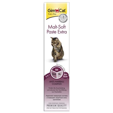 Паста для котів GimCat Malt-Soft Extra 100 г (для виведення шерсті) - masterzoo.ua