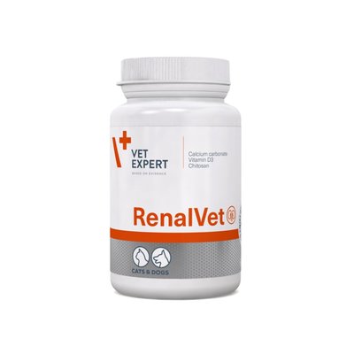 Харчова добавка для поддержания функции почек у кошек и собак Vet Expert RenalVet 60 капсул - cts - masterzoo.ua