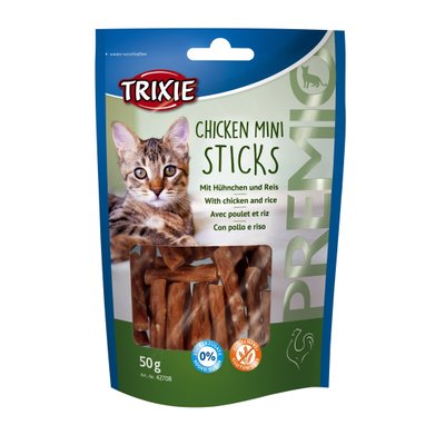 Ласощі для котів Trixie PREMIO Mini Sticks 50 г (курка) - masterzoo.ua