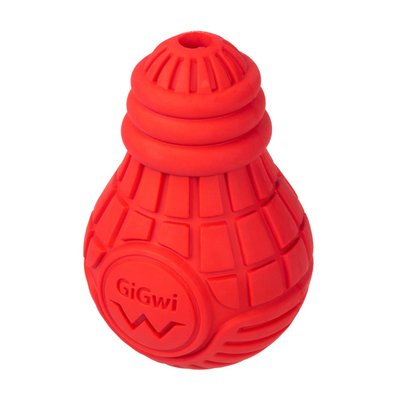 Іграшка для собак GiGwi Bulb Rubber Лампочка | M - 11 см (червоний) - masterzoo.ua