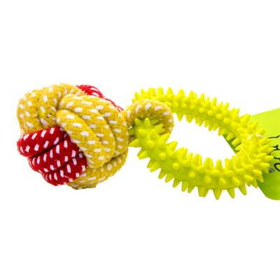 Іграшка для собак MasterZoo Кільце з канатним м'ячем 17 см - masterzoo.ua