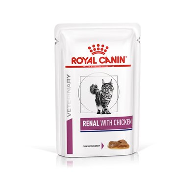 Влажный корм для кошек, при заболеваниях почек Royal Canin Renal pouch 85 г (курица) - masterzoo.ua