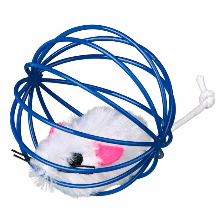 Игрушка для кошек Trixie Мяч с мышкой d=6 см (цвета в ассортименте) - masterzoo.ua