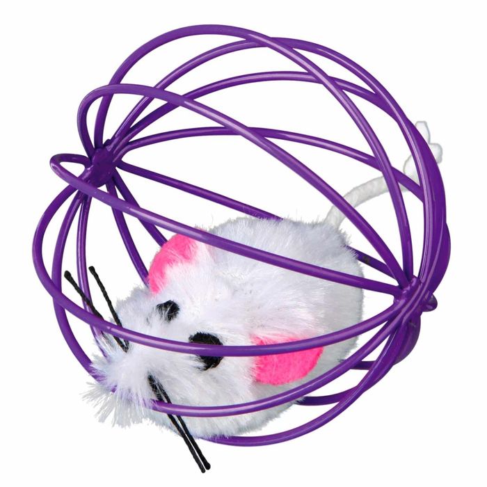 Игрушка для кошек Trixie Мяч с мышкой d=6 см (цвета в ассортименте) - masterzoo.ua