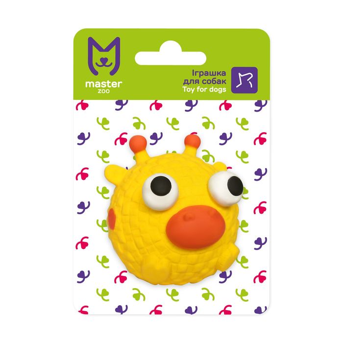 Іграшка для собак MasterZoo Жираф жовтий з пискавкою 7,6 х 5,6 х 5,6 см (гума) - masterzoo.ua