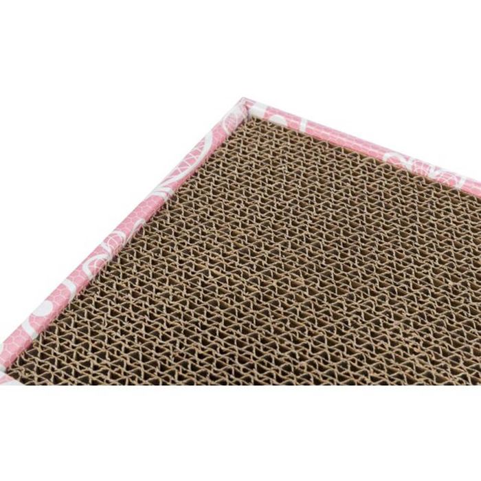 Когтеточка картонная с мячиками и мятой Trixie 48 × 5 × 25 см (розовая) - masterzoo.ua