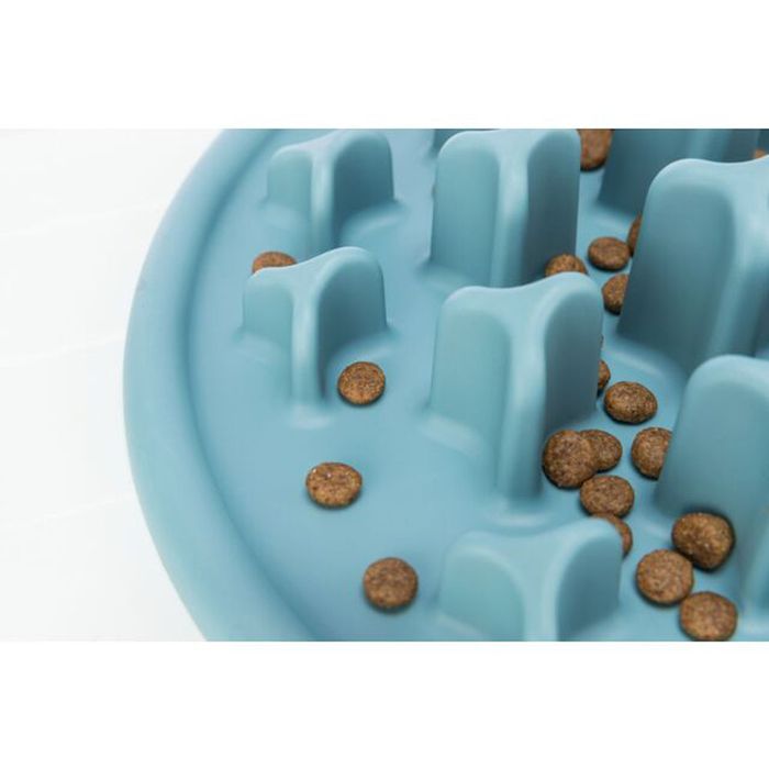 Миска-коврик Trixie Pillars для медленного кормления ø 35 см (голубая) - masterzoo.ua