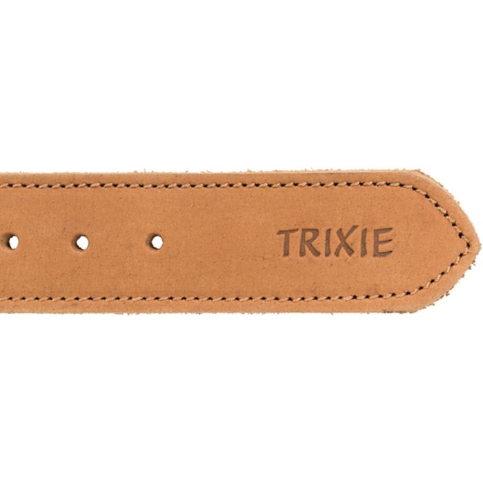Ошейник Trixie кожаный «Heartbeat» L 47-55 см / 40 мм (коричневый) - masterzoo.ua