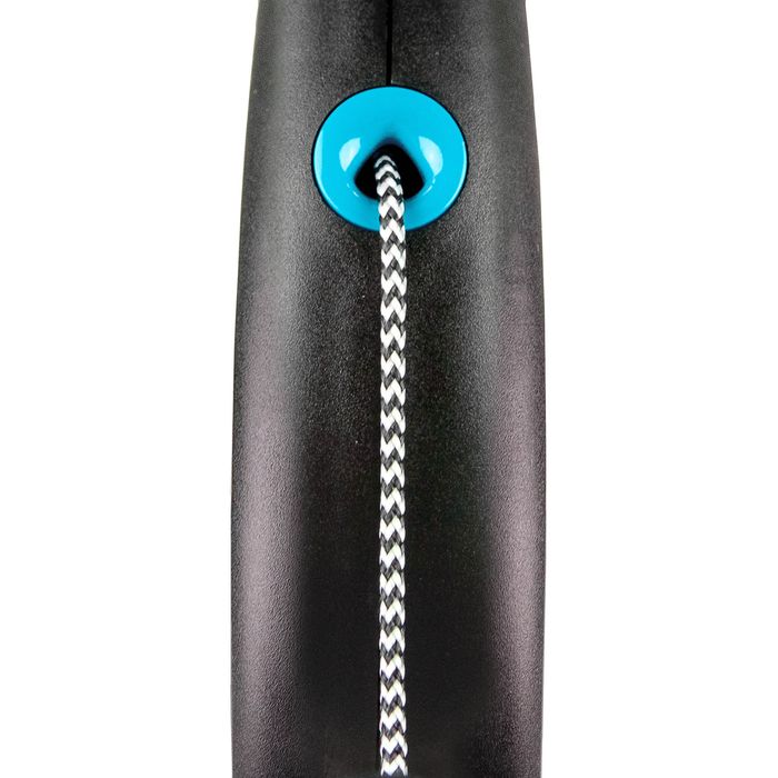 Поводок-рулетка Flexi с тросом «Black Design» M 5м / 20 кг (синяя) - masterzoo.ua