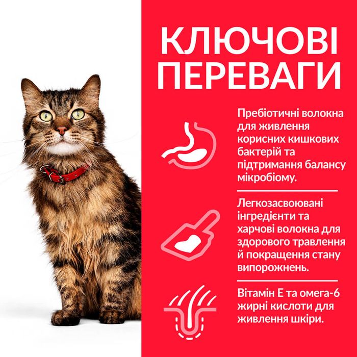 Сухий корм для котів Hill's Science Plan Sensitive Stomach & Skin Adult 1+ 7 кг - курка - masterzoo.ua