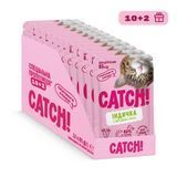 Упаковка вологого корму для котів Catch! 10+2 шт х 85 г - індичка та овочі - masterzoo.ua
