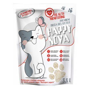 Happy Nova Health Monitoring наполнитель силикагелевый 3,8 л - без аромата - masterzoo.ua