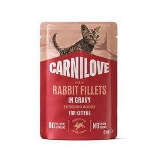 Вологий корм для кошенят Carnilove Kittens Gravy 85 г - кролик та календула - masterzoo.ua