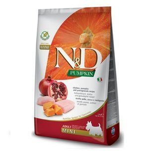Cухий корм для собак Farmina N&D Pumpkin Grain Free Adult Mini 2,5 кг - курка, гарбуз та гранат - masterzoo.ua
