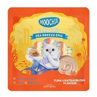 Ласощі для котів Moochie Fairy Puree 25 шт х 15 г - тунець та кацуобусі - masterzoo.ua