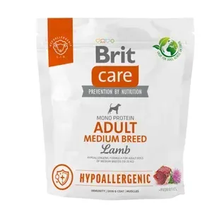 Cухий корм для собак Brit Care Hypoallergenic Medium Breed Adult 1 кг - ягня