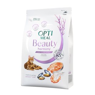 Сухий корм для котів Optimeal Beauty Harmony із заспокійливим ефектом 4 кг (морепродукти) - masterzoo.ua