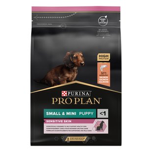 Сухой корм для щенков  Pro Plan Small and Mini Puppy Sensitive Skin 3 кг - лосось - masterzoo.ua