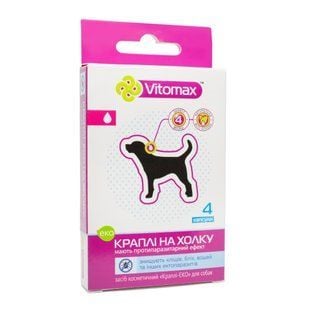 Vitomax краплі на холку для собак 4 шт х 0,8 мл - masterzoo.ua