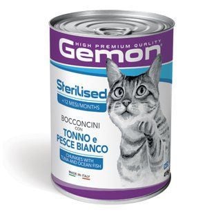 Влажный корм для кошек Gemon Sterilised 415 г - тунец и океаническая рыба - masterzoo.ua