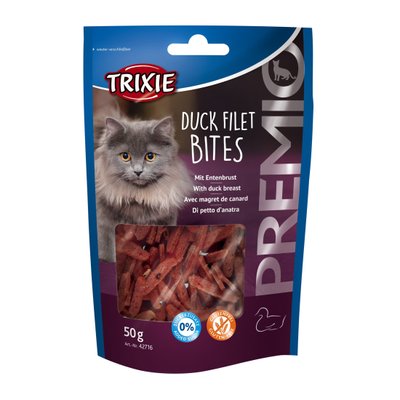 Лакомство для кошек Trixie PREMIO Duck Filet Bites 50 г (утка) - masterzoo.ua