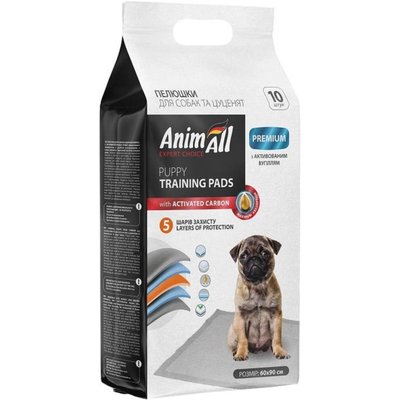 Пеленки для собак и щенков AnimAll 60 х 90 см 10 шт - нетканый материал - masterzoo.ua