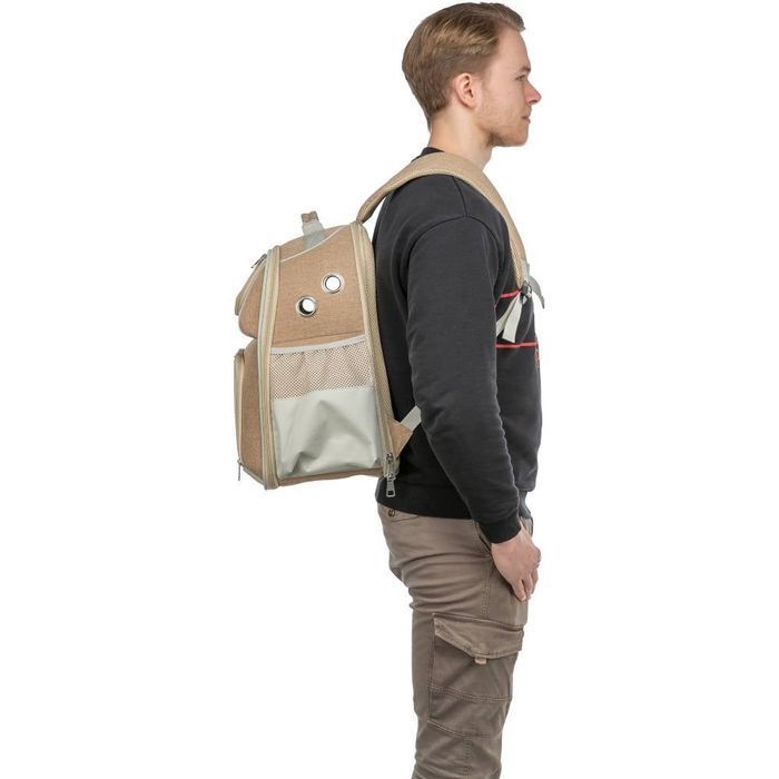 Рюкзак-переноска для котів Trixie Willow 38х25х45 см - бежевий - masterzoo.ua