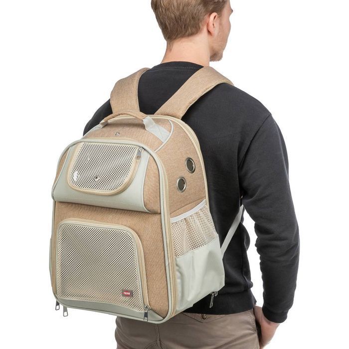 Рюкзак-переноска для котів Trixie Willow 38х25х45 см - бежевий - masterzoo.ua