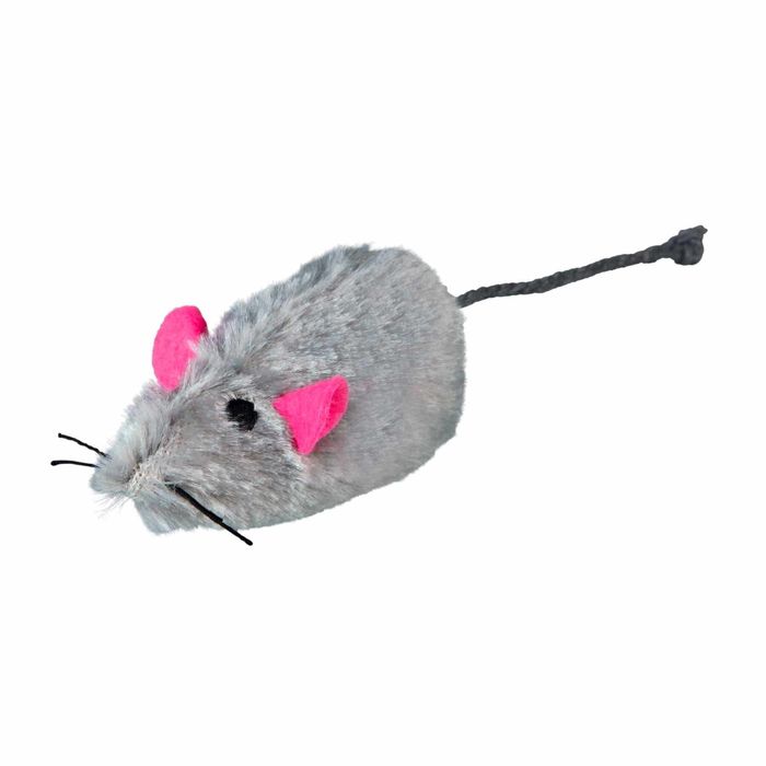 Игрушка для кошек Trixie Мышка с пищалкой 9 см (плюш, цвета в ассортименте) - masterzoo.ua