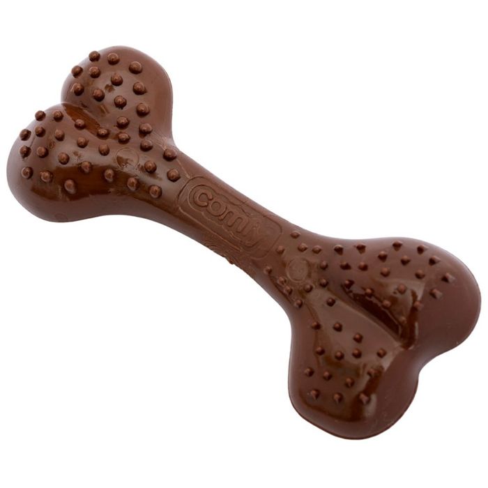 Іграшка для собак Comfy Кістка з виступами 16,5 см (гума, колір: коричневий) - masterzoo.ua