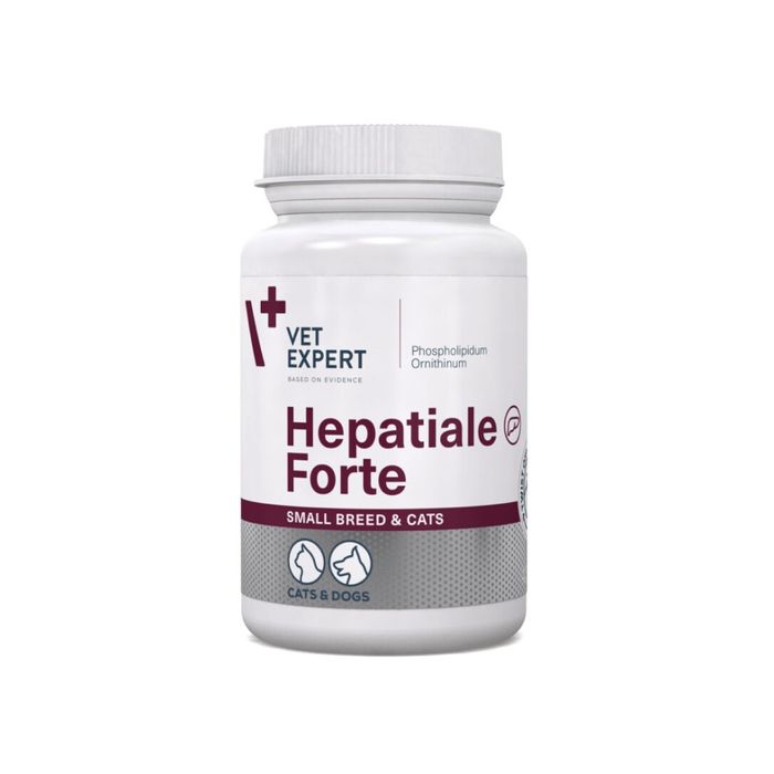 Харчова добавка для підтримки функцій печінки у собак дрібних порід та котів Vet Expert Hepatiale Forte 40 капсул - masterzoo.ua