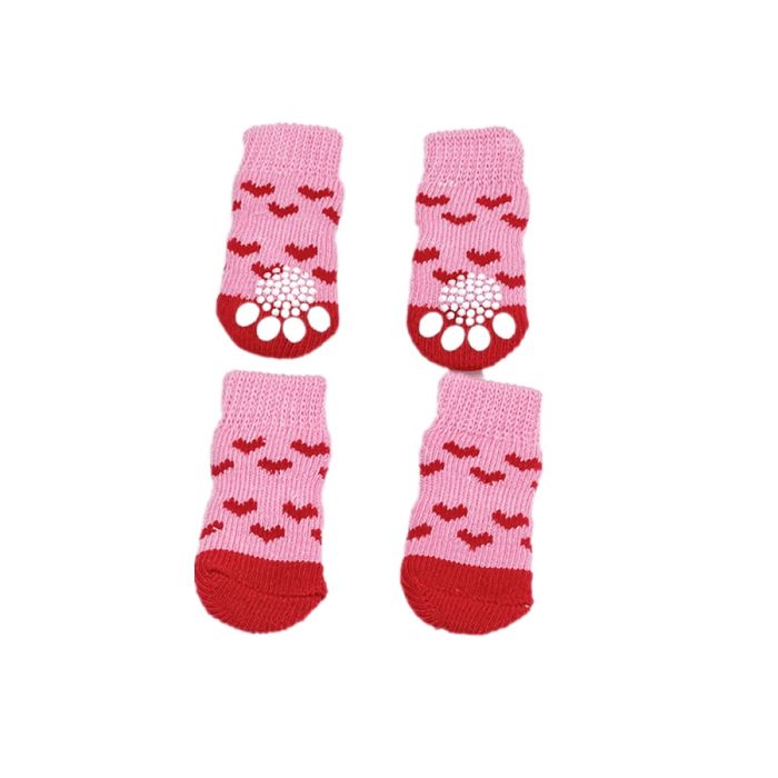 Шкарпетки для собак YIWU Non Skid рожеві M - masterzoo.ua
