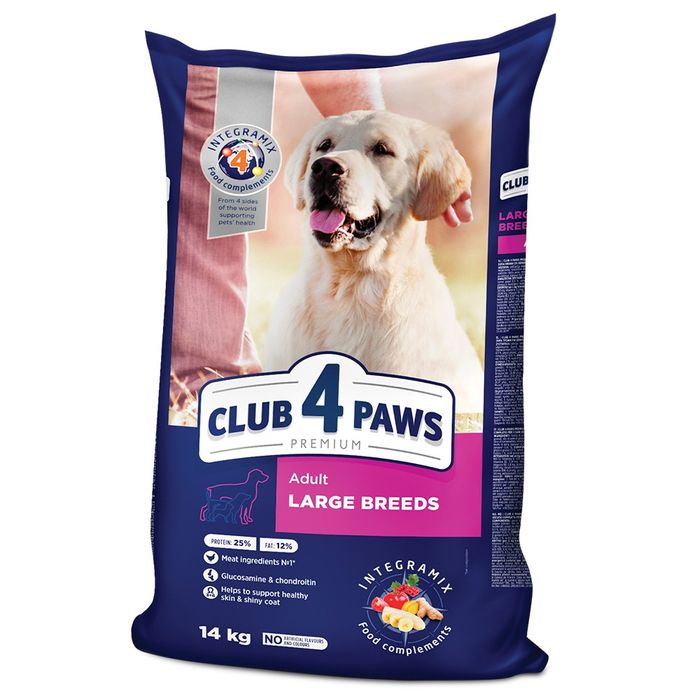 Сухий корм для собак великих порід Club 4 Paws Premium 14 кг (курка) - masterzoo.ua