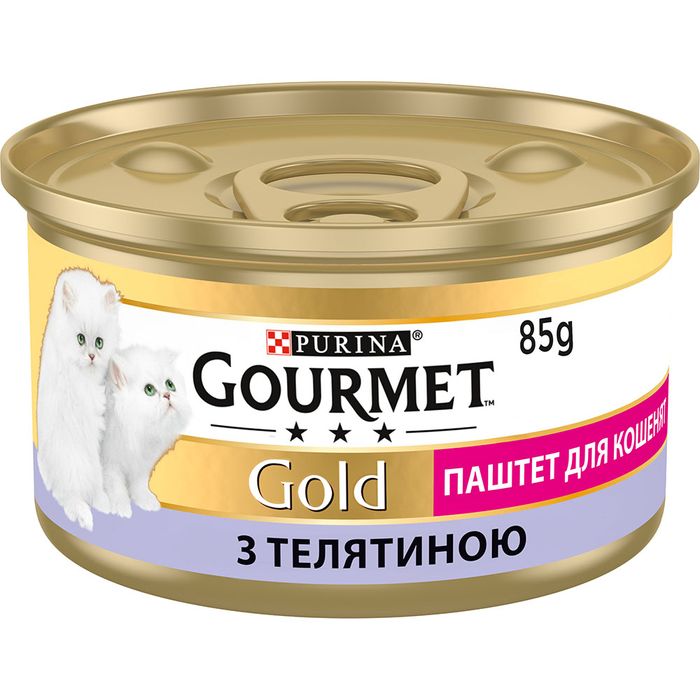 Вологий корм для кошенят Gourmet Gold Pate Veal 85 г (телятина) - masterzoo.ua
