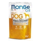 Вологий корм для собак Monge Grill Adult 100 г - курка та індичка - masterzoo.ua