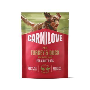 Вологий корм для собак Carnilove Adult Pate 300 г - індичка, качка та тимофіївка - masterzoo.ua