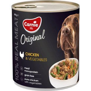 Влажный корм для собак Carnie Original Mono Protein 800 г - курица и овощи - masterzoo.ua