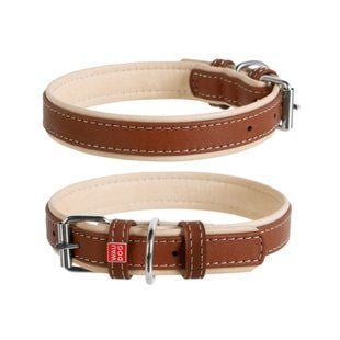 Collar Soft шкіряний нашийник для собак 46-60 см - коричневий - masterzoo.ua