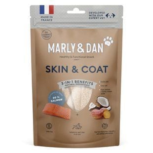 Лакомство для собак Marly & Dan Skin and Coat 80 г - лосось - masterzoo.ua