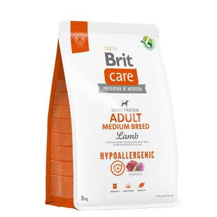 Сухий корм для собак Brit Care Dog Hypoallergenic Adult Medium Breed 3 кг - ягня - masterzoo.ua