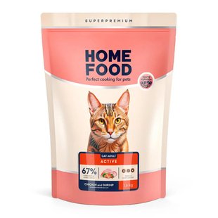 Сухий корм Home Food для котів 1,6 кг - курка та креветки - masterzoo.ua