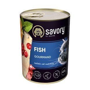Вологий корм для котів Savory Adult 400 г - риба - masterzoo.ua