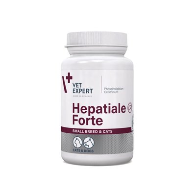 Харчова добавка для підтримки функцій печінки у собак дрібних порід та котів Vet Expert Hepatiale Forte 40 капсул - cts - masterzoo.ua