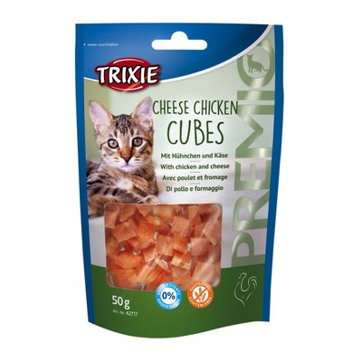 Ласощі для котів Trixie PREMIO Cheese Chicken Cubes 50 г (курка) - masterzoo.ua