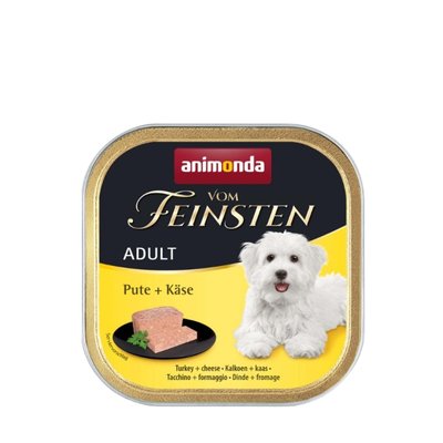 Вологий корм для собак Animonda Vom Feinsten Adult Turkey + Cheese | 150 г (індичка з сиром) - masterzoo.ua