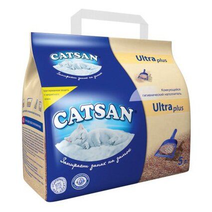 Наполнитель туалета для кошек Catsan Ultra Plus 5 л (бентонитовый) - masterzoo.ua