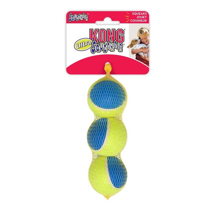 Іграшка для собак м'яч з пискавкою Kong SqueakAir Ultra Balls 3 шт M - masterzoo.ua