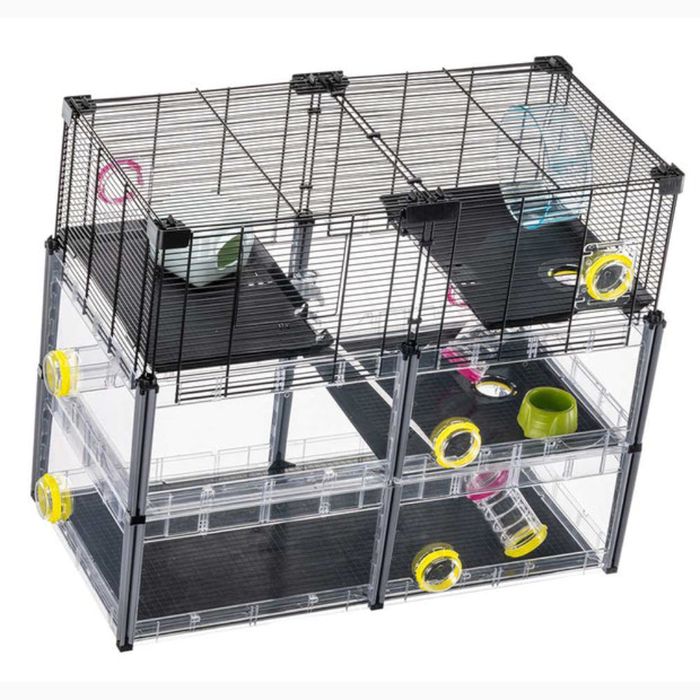 Клітка для гризунів Ferplast Multipla Hamster Crystal 72,5 x 37,5 x 62 см - masterzoo.ua