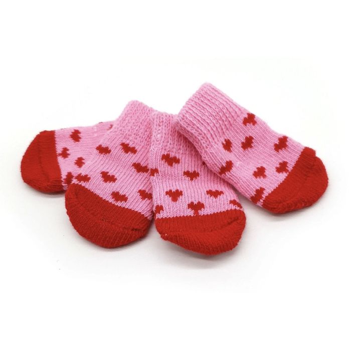 Шкарпетки для собак YIWU Non Skid рожеві L - masterzoo.ua