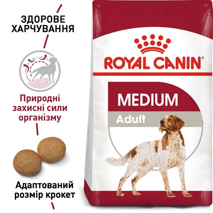Сухой корм для собак Royal Canin Medium Adult 15+3 кг - домашняя птица - masterzoo.ua